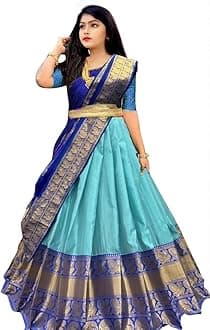 South indian Fancy Designer Flared Bridal lehenga Choli For Girls-Kumkum.