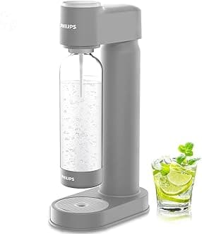 Sparkling Water Maker Soda Maker Soda Streaming Machine Quick Twist for Easy Install, 1L Carbonating Bottle, Soda Water Maker, Compatible with 60L CO2 Carbonator(NOT Included), ADD4901GROQ/37