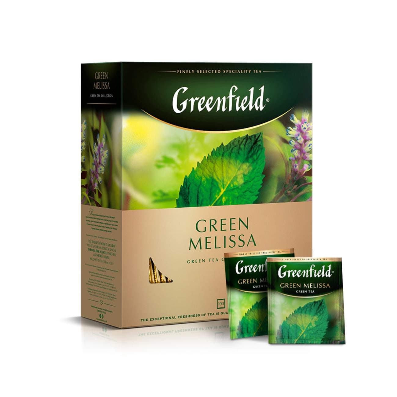 Greenfield Tea, Green Melissa, 100 Count