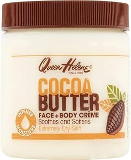 Queen Helene Cocoa Butter Face & Body Cream – Extra Rich Moisturizing Formula for Dry Skin | Softens, Smooths & Restores Radiance | 4.8 oz Jar (Pack of 6)