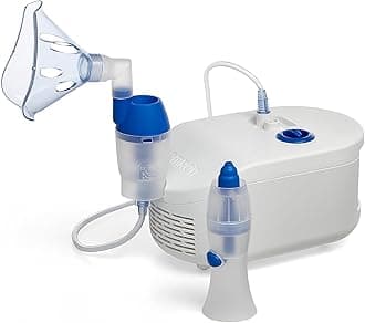 C102 Total 2-in-1 Nebuliser with Nasal Shower - Combined Nebulizer Machine Adults & Kids to Treat Respiratory Conditions Like Asthma; Provides Allergy, Cough and Cold Symptom Relief at Home