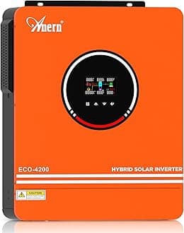 Anern 4200W Hybrid Solar Inverter 24V DC to 220-230VAC, Pure Sine Wave Solar Inverter with 120A MPPT Solar Charge Controller, Fit for 24V Lithium Lead-Acid Gel Battery Home Backup, RV, Off-Grid System