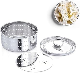 Ladiosa® Paneer Maker Steel Sprout Mould Tofu Container Sprouts Strainer Stainless Press | 400 Ml