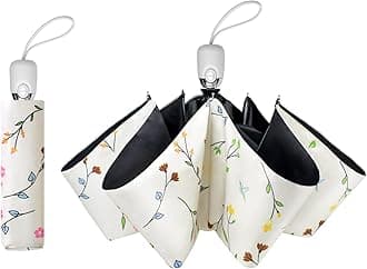 CUBY UV Sun Umbrella Compact Folding Travel Umbrella Auto Open and Close for Windproof, Rainproof & 99.9% UV Protection Parasol with Black Anti-UV Coating