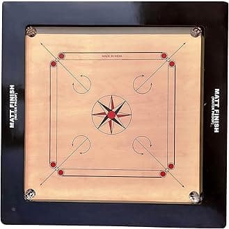 S.Stock Premium 36 inches Extra Large Carrom Board | 8mm Chakri | 4 Player Game Board | Made with Assam Wood & Hard Wood | Free Coins/Striker/Boric Powder