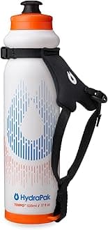HydraPak Tempo Pro 525ml - Handheld Running Squeeze Bottle for Training and Race Day Hydration with Removable Strap (525ml/17oz) - White