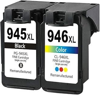 Remanufactured PG-945XL CL-946XL Ink Cartridge Replacement for Canon PG 945 XL CL 946 XL for Canon IP2890 IP2899 MG2490 MG2590 MX499 Printers 1 Black 1 Color