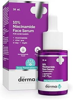 10% Niacinamide Serum with 2% Zinc, Powered by Deep Penetration Formula Fades Acne Marks, Controls Oil & Reduces Dark Spots 30 ml