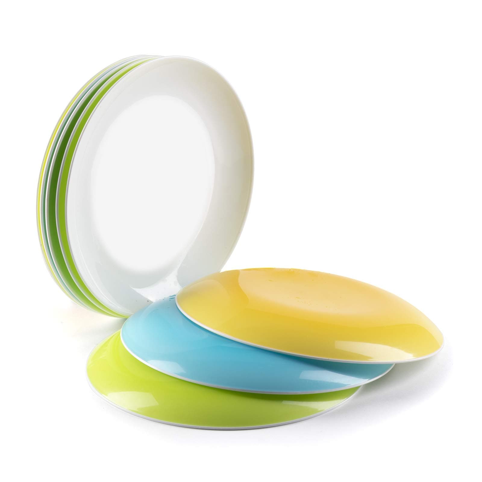 Maxi Nature KitchenwarePlastic plates dessert snacks dinner small plate dishes tableware service - Set of 8