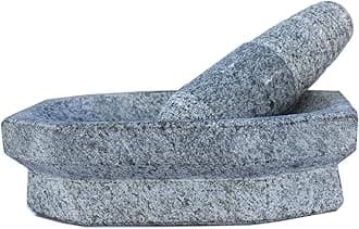 Mortar and Pestle Set Stone 10 * 6 inch greay