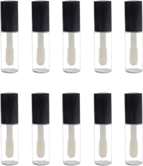 10PCS 1.2ml Mini Reusable Clear Empty Lip Gloss Containers Travel Empty Lip Gloss Bottle Tube Vials for Lipstick Samples, Lip Balms