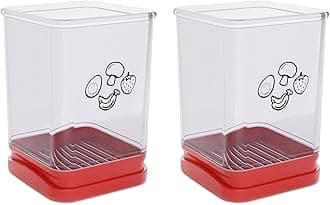 2 PCS Tewodila Fruit Slicer Cup, Speed Cutter for Strawberry Banana Grape Egg, Stainless Steel Vegetable Cutting Kitchen Gadget, Kitchen Portable Slicing Tool