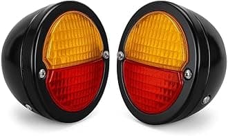 Round Vintage Tractor Rear Tail Lamp Light with Licence Plate Window 12v- 11000801