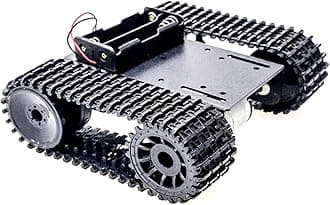 Premium Robot Tracked Tank Car Chassis Starter Kit with DC Motor, Robotic Caterpillar Moving Crawler Platform Track for Arduion Raspberry Pie Microbit Python DIY Maker Remote Control RC Toy