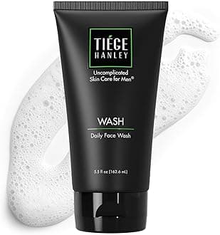 - Daily Face Wash for Men, Gentle Fragrance-Free Cleanser with Jojoba Oil, Aloe, & Vitamin B3, Hydrating Foaming Formula for Deep Clean, Gentle on Sensitive Skin, Men’s Skin Care, 5.5 Fl Oz