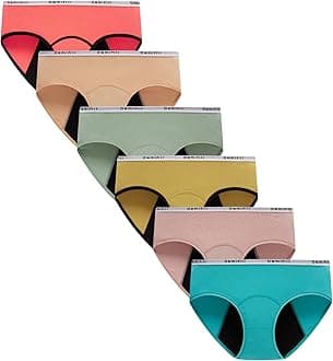 Demifill Teen Girls Period Panties Juniors First Period Starter Underwear Soft Briefs Pack of 6 Multipack