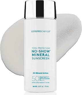 Colorescience Total Protection No-Show Mineral Sunscreen SPF 50, 100% Invisible all-mineral sunscreen for all skin tones & types