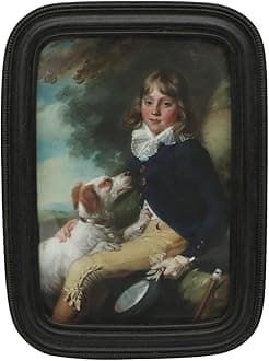 SYLVIA'S SHOP 4x6 Vintage Picture Frame, Antique Black Grey Ornate Photo Frame, for Tabletop and Wall Display, Retro Home Decor, Old Fashioned Photo Gallery Art