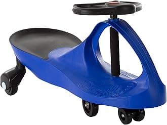 Lil' Rider Wiggle Car Ride on Toy - No Batteries, Gears, or Pedals - Just Twist, Swivel, and Go - Outdoor Ride on for Kids 3 Years and Up (Blue), Large