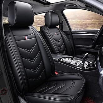 Car Seat Covers 5 Seat Leather Fits for Audi A4 2020-2022 Vehicle Seat Cover Full Set Cushion Front Rear Seat Protectors (Black)