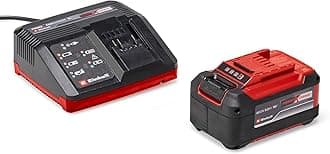 Original Einhell Starter Kit 5.2 Ah Battery and Fast Charger Power X-Change (Li-Ion, 18 V, 80 min Charging Time, Suitable for All Power X-Change Devices)