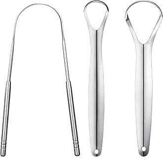 3 PCS Metal Tongue Scraper, Tongue Scrapers for Adults, Stainless Steel Tounge Scrappers, Tounge Scraper, Portable Tongue Scrappers YLYL