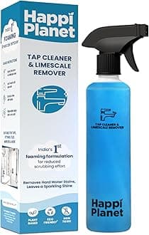 Happi Planet | Tap Cleaner & Limescale Remover | India’s 1st Foaming Formulation for Reduced Scrubbing Effort, Non-Toxic | 500ml | All Purpose Cleaner Suitable for Bathroom, Tap, Shower, Tiles, Mirror