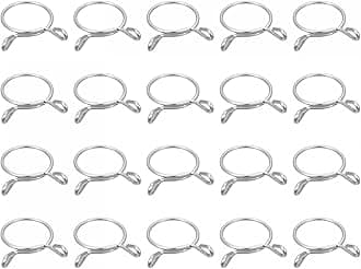 uxcell Fuel Line Hose Clips, 20pcs 21mm ID Fit 22.5-23mm OD Hose 304 Stainless Steel Water Pipe Air Tubing Spring Hose Clamps for Motorcycle Scooter