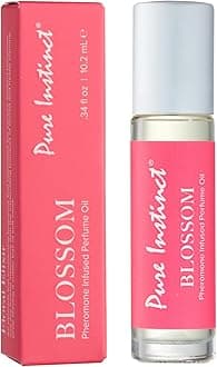Pure Instinct BLOSSOM The Original Pheromone Infused Essential Oil Perfume Cologne - For Her Women - TSA Ready (Roll On Bottle 0.34 Fl. Oz./10.2mL)