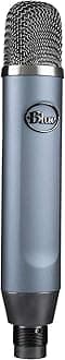Blue Ember XLR Condenser Microphone for Recording, Podcasting, Streaming, Custom Cardioid Capsule and Mic Stand Mount - Grey