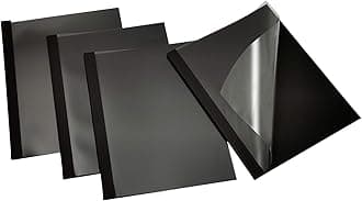 RAYSON Thermal Binding Cover, A4, 4mm, 35 Sheets Binding Capacity, Black, Pack of 25