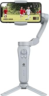 XbotGo AI Sports Gimbal: Automatic Sports Gimbal Camera for Basketball and Soccer Recording, AI-Powered 3-Axis Stabilizer, Live Streaming, Portable Foldable, iOS and Android Compatible