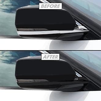 SlickMod Chrome Delete Blackout Vinyl Overlay for 2021-2023 Jeep Grand Cherokee L Window Trim (3. Mirror Trim Only, Gloss Black)