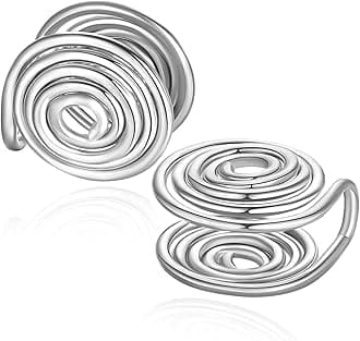 12MM 15MM Pressure Earrings for Keloids, Keloid Earrings Pressure Clip On Earring, Ear Cuff, Stainless Steel Spiral Non-pierced Earrings