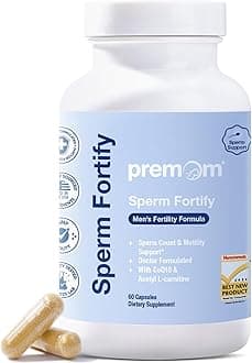 Sperm Fortify, Male Fertility Supplements for Men with KSM-66® Vegan Ashwagandha, CoQ10, Zinc, Selenium, & Acetyl-L-Carnitine, Supports Sperm Health, Motility, & Count, 60 Veggie Capsules