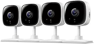 Tapo by TP-Link 1080P Indoor Security Camera for Baby Monitor, Pet Camera w/Motion Detection, 2-Way Audio Siren, Night Vision, Cloud & SD Card Storage, Works w/Alexa & Google Home, C100(4-Pack)