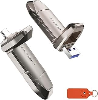 MOVE SPEED 2TB Solid State Flash Drive 550MB/s High Speed Type C + USB 3.2 Drive Dual Port, Thumb Drive Compatible with iPhone 15, 16 Series/Android Phone/MacBook/Audio/Smart TV