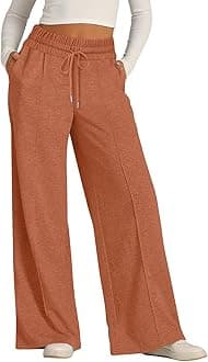 Womens Wide Leg Sweatpants Lightweight High Waisted Joggers with Pockets Baggy Comfy Drawstring Lounge Pants 2024