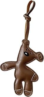 Brown Bear Bag Charm, Cute Bear Charm for Purse Handbags Bag Accessories Car Charms PU Teddy Bears Key Charms, M, Polyurethane (PU)