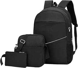 3PCS Men's Computer Backpack, Laptop Backpacks Outdoor Travel Bag, College Computer Bag for Women & Men Daily Use