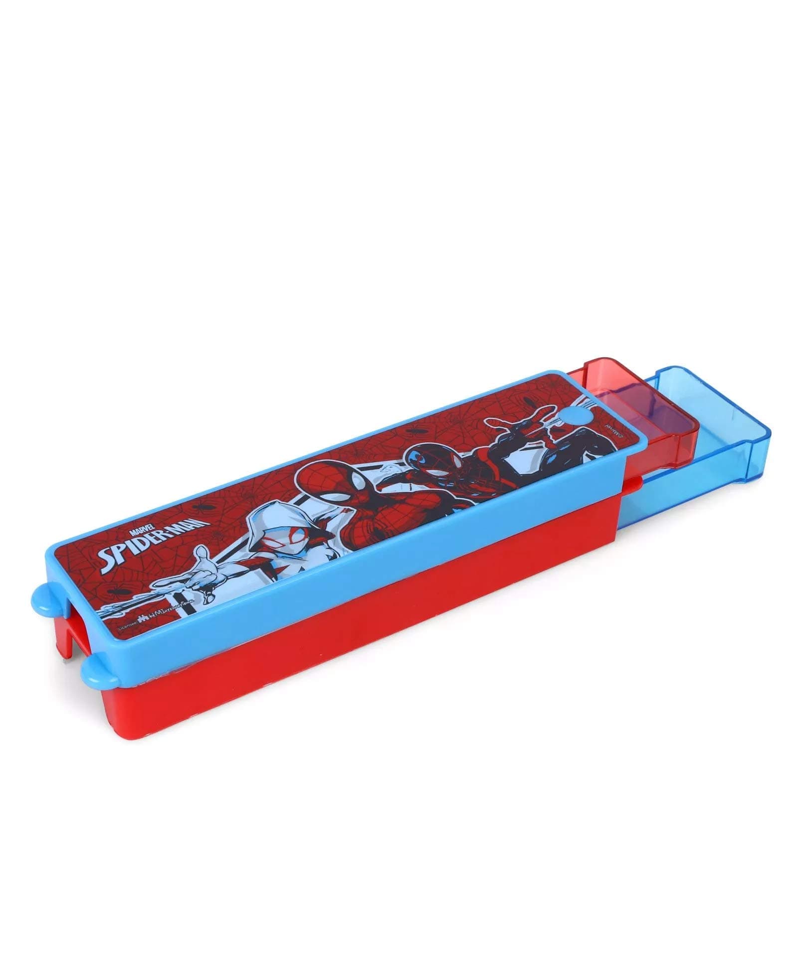 QIPS by HMI Marvel Avengers Push-Back Sliding Multi Level Plastic Pencil Box