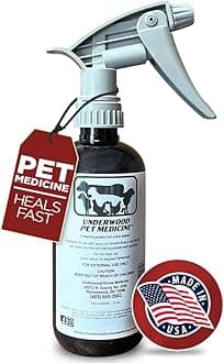 Underwood Pet Wound Care Spray – Versatile & Economical Wound Care Solution for All Animals - Prevents Infections, Gentle & Easy to Use - Antiseptic Spray Suitable for Cuts, Scrapes & Open Wounds