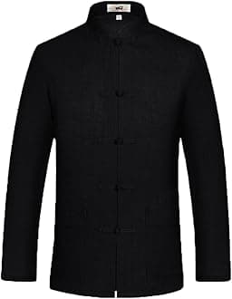 Chinese Tang Suit for Men Kung Fu Clothing Tops Martial Art Cotton Shirt