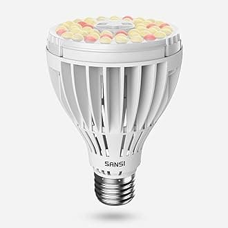 SANSI 250W Equivalent LED Grow Light Bulb, PAR25 30W 5000K+660nm Full Spectrum Grow Bulb for Indoor Plants, 25,000 Hours Lifespan Plant Lights with E26 Base