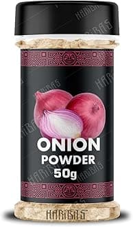 HARIBAS Dry Onion Powder Organic 50 Gram Onion Powder-Pyaaz In Pantry-50 Gram (Pyaj Powder/Onion Powder) Flavourfull For Cooking, Natural Immunity Booster