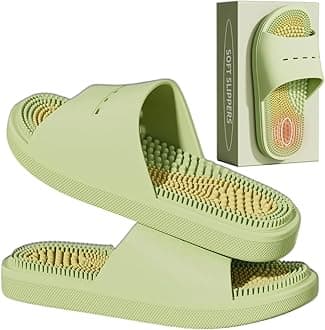MOTTLED SKY Acupressure Massage Slippers Acupressure Foot Massager Shoes Reflexology Sandals Gift for Men Women Reduce Feet Neuropathy Pain Relief and Tension