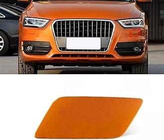 Front Bumper Headlight Washer Cover Cap for Audi Q3 2016 2017 2018 8U0955276E (Orange, Left)