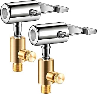 Metal Tire Inflator Hose Adapter with Brass Release Valve, Locking Air Tire Chuck w/Standard Tire Valve Thread, Clip On Tire Inflating Hose End for Portable Tire Pump/Air Compressor