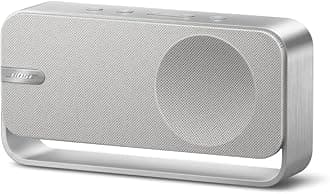 SoundLink Home Speaker, Premium, Portable and Wireless Bluetooth Bookshelf Speaker, Up to 9 Hours Battery Life, Light Silver
