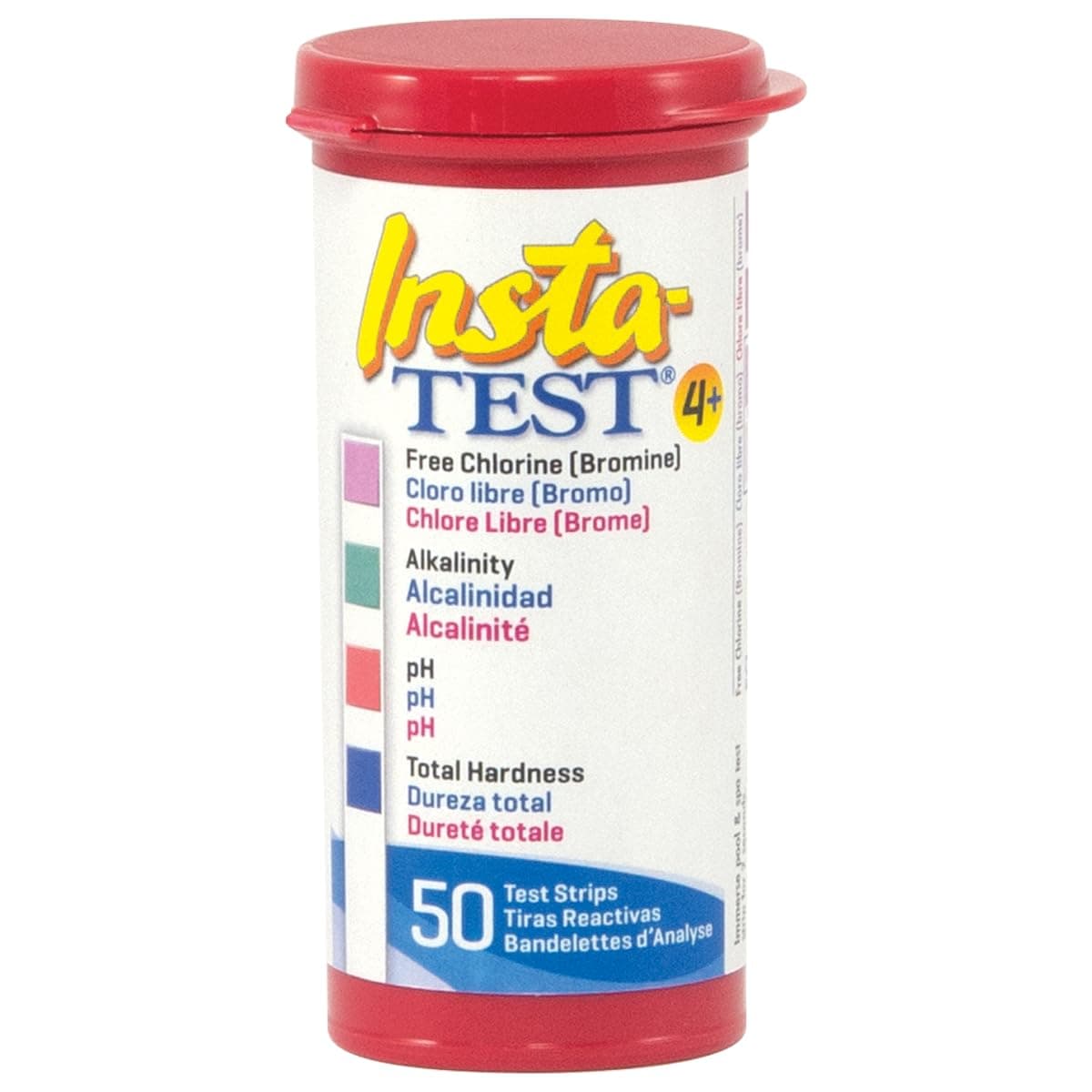 Insta-Test 4 Plus, Free Chlorine, Bromine, Alkalinity, pH, Total Hardness Testing